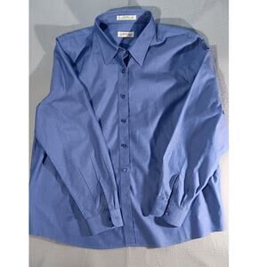 Orvis Women’s 20W Blue Wrinkle Free 100% Cotton Dress Shirt Classic Workwear